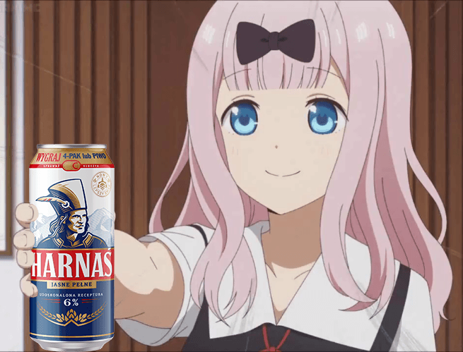 Waifu with beer